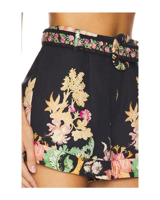 Hemant & Nandita Black Shorts With Buckle Belt