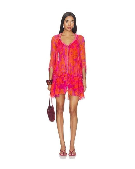 Poupette Red Nava Poncho