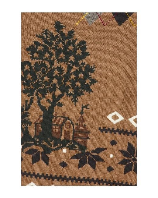 Monse Natural Mixed Fair Isle Midi Skirt