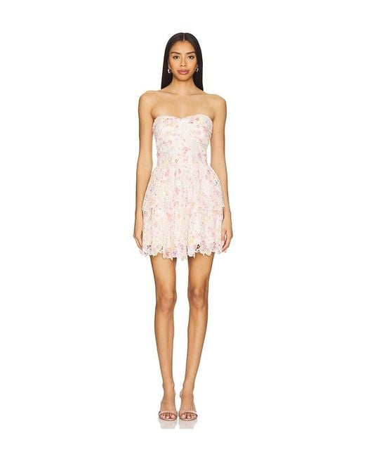 Line & Dot White Rosa Mini Dress