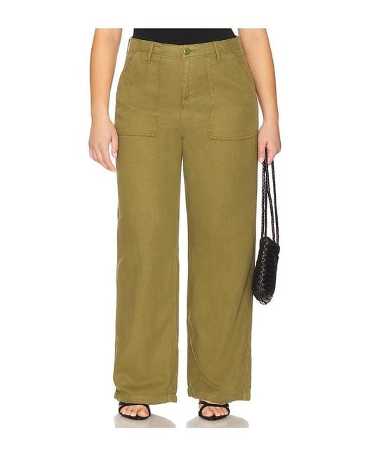 GOOD AMERICAN Green Lite Linen Jeans