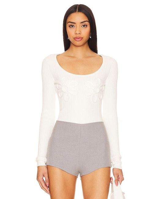 Lovers + Friends White Quinella Sweater