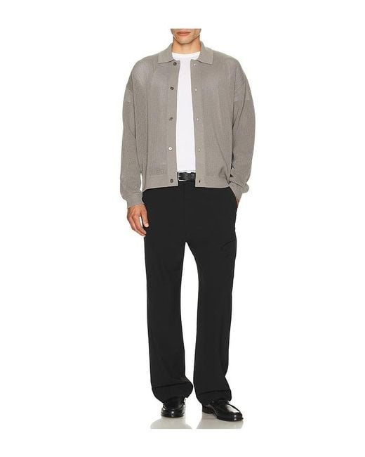 FRAME Gray Open Knit Cardigan for men