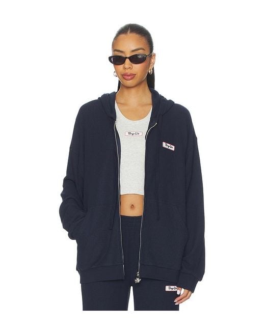 Boys Lie Blue Name Em' Harley Zip Hoodie