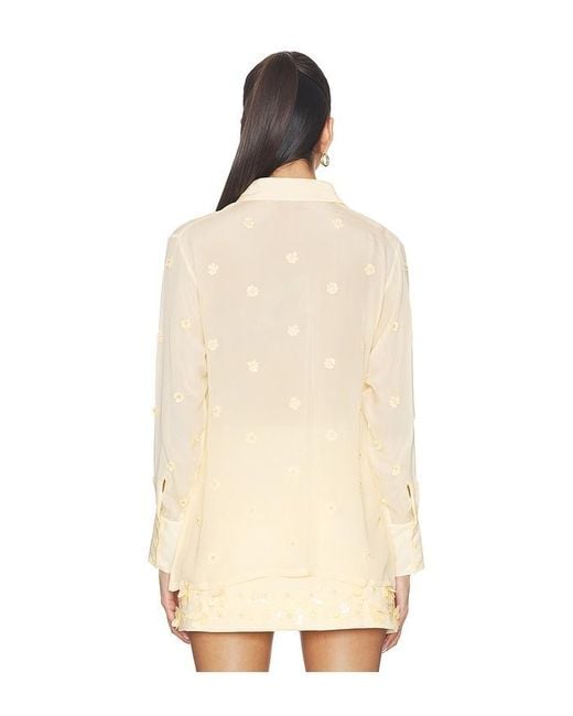 Karina Grimaldi Natural Ayla Embroidered Shirt