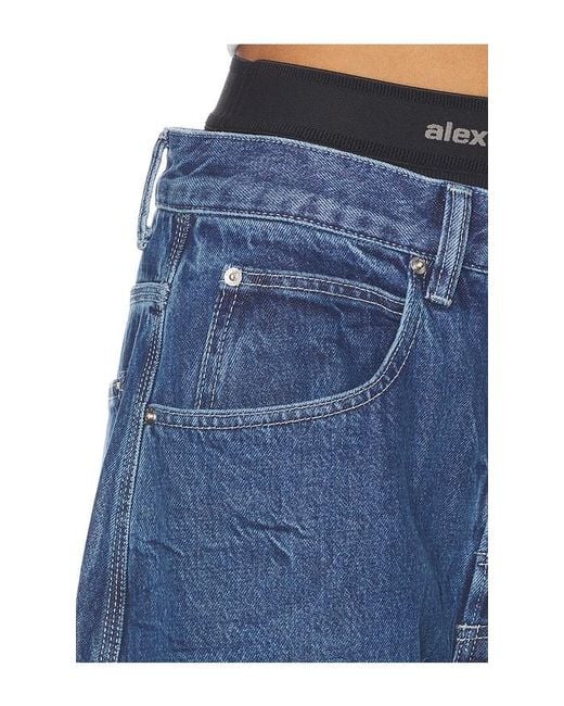 Alexander Wang Blue Pre-Styled Oversized Wide Leg