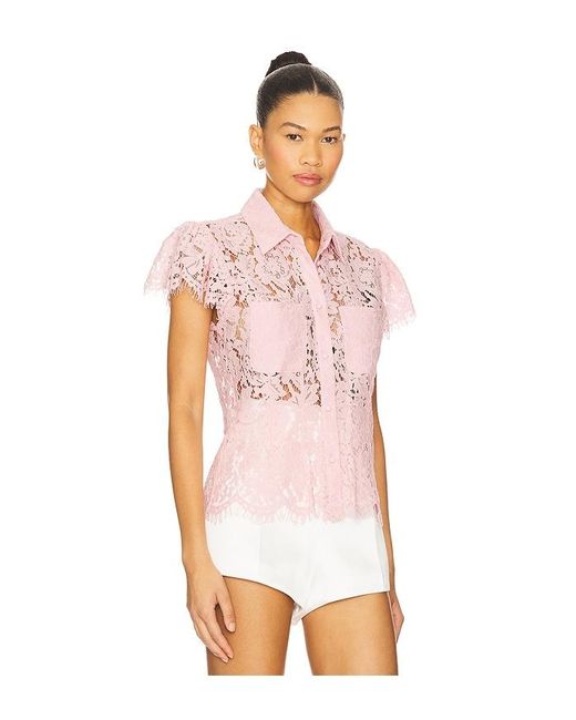 Camisa Encaje Francesca En Color Rosado Talla (También En S, Xs, Xxl, Xxs) Generation Love de color White
