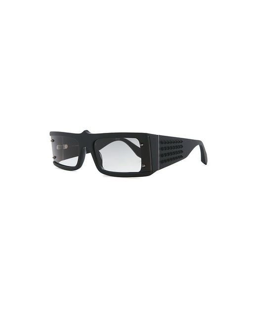 Christian Louboutin Black Rectangular Acetate Sunglasses for men