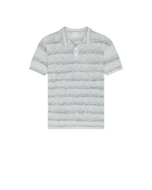 BOUND Gray Textured Knit Polo for men