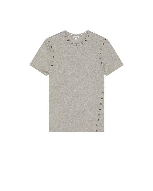 Jaded London Gray Stud Mist Tee for men