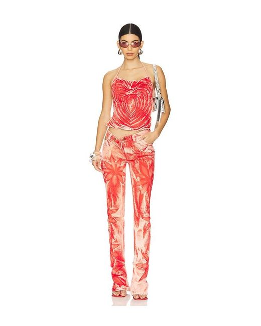 MASHA POPOVA Red Love Heart Bandana Top