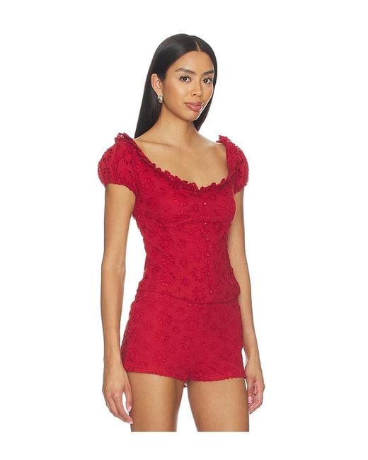 BY.DYLN Red X Revolve Aisling Top