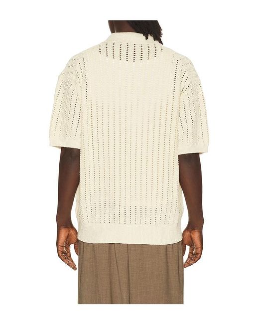 DUNST Natural Relaxed Collared Cardigan for men