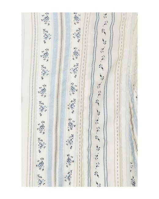 LoveShackFancy White Bensen Bustier Top