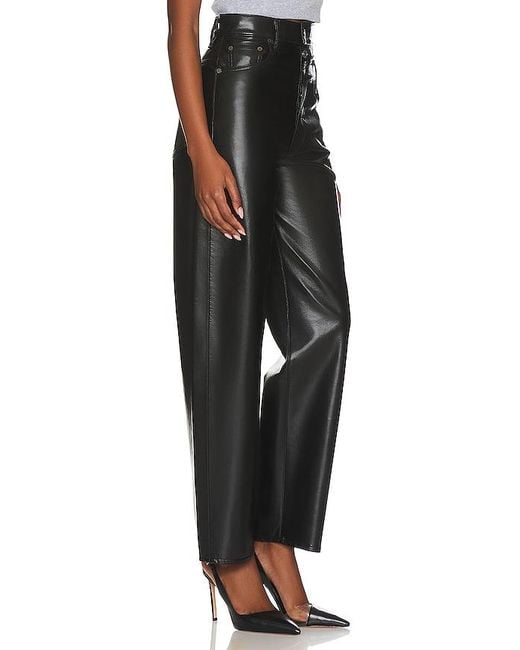 Recto(A) Recycled Leather Broken Waistband En Color Negro Talla (También En 33) Agolde de color Black