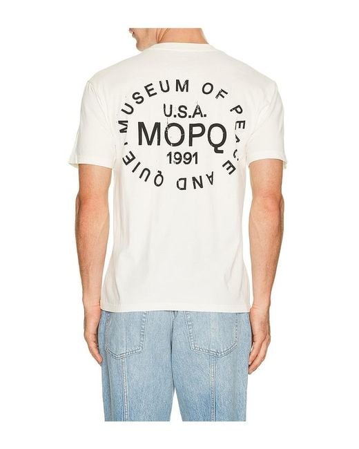 Museum of Peace & Quiet White Stamp T-Shirt for men