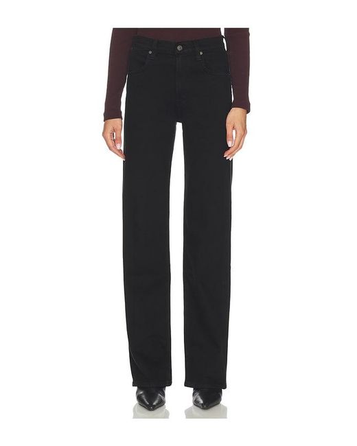 Citizens of Humanity Black Annina Straight Leg Jeans