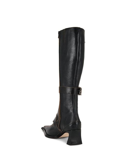 Miista Black Eliya Buckled Tall Boots