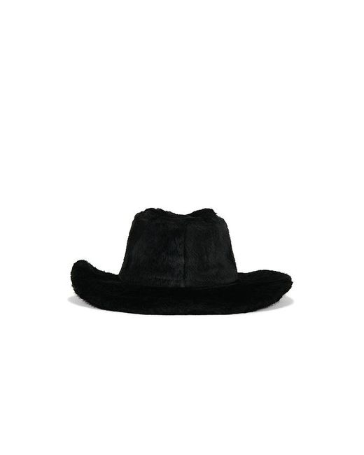 Jocelyn Black Faux Fur Cowboy Hat