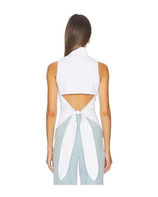 SAU LEE White Rhoda Top