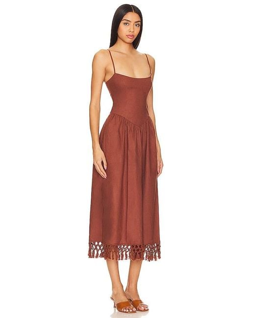 Tularosa Red Lexi Midi Dress