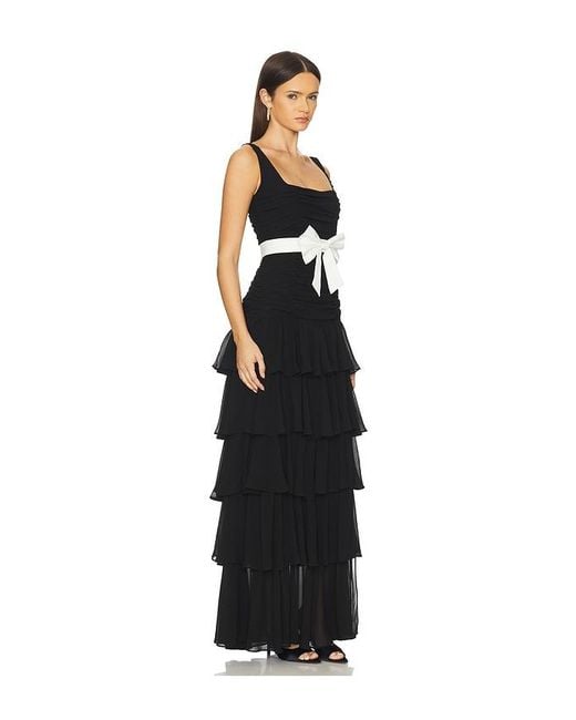 MAJORELLE Black Flora Gown