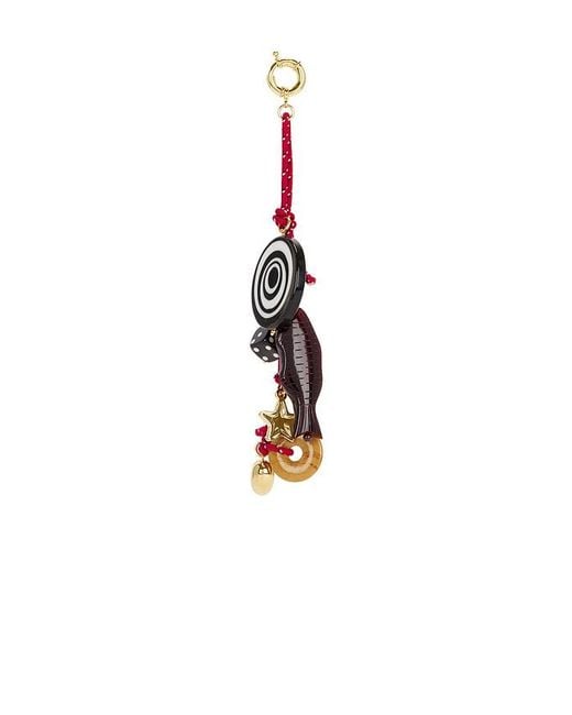 Timeless Pearly Red Charms Rope Keychain