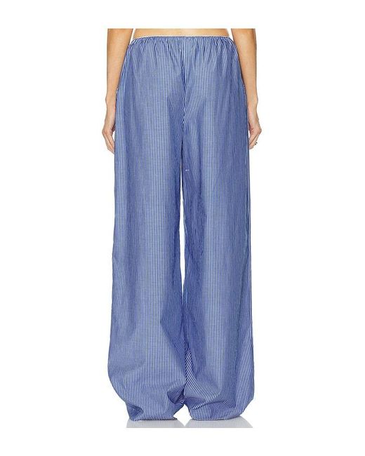 Helsa Blue Pinstripe Poplin House Pants