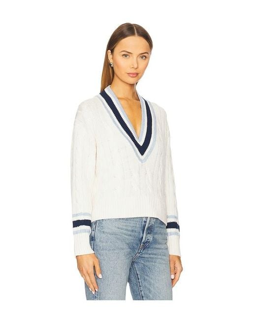 Veronica Beard White Lachlen Pullover