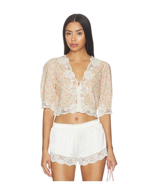 Rixo White Ursula Top