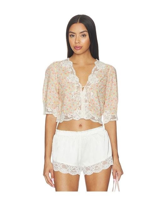 Rixo White Ursula Top