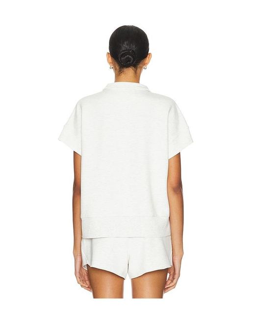 Varley White Ritchie Short Sleeve Sweatshirt