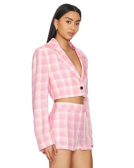MSGM Pink Check Blazer