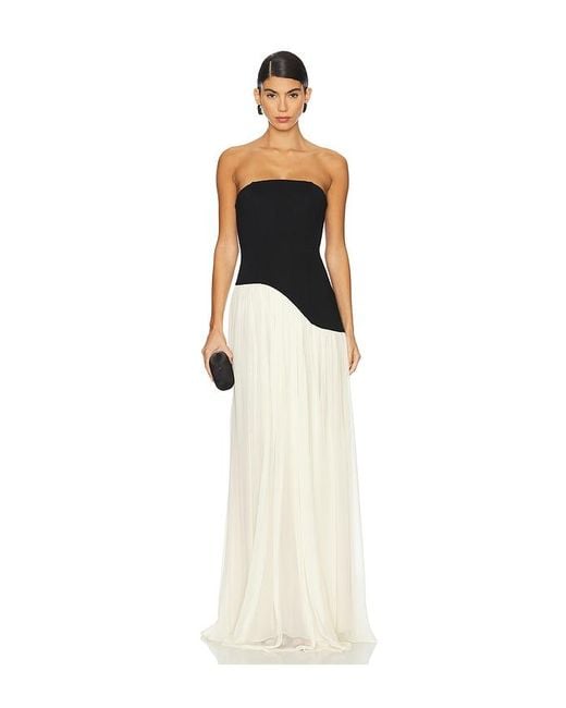 Lovers + Friends White Alice Strapless Gown