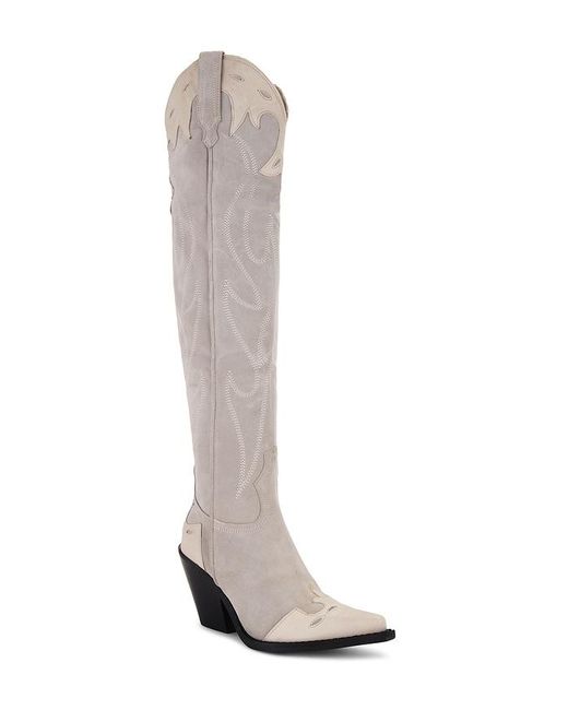 Free People White Wild West Thigh High