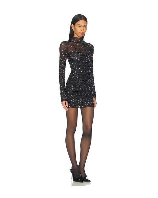 retroféte Black Cossette Embellished Dress