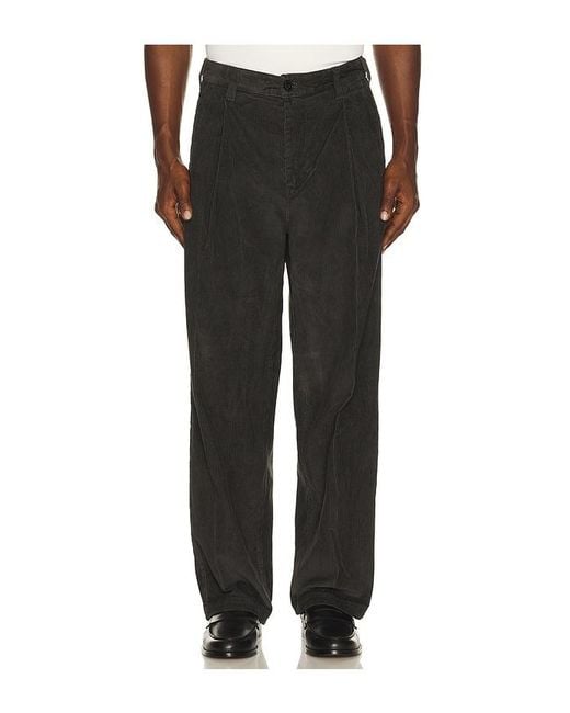 Obey Black Dean Faded Wash Cord Pant for men