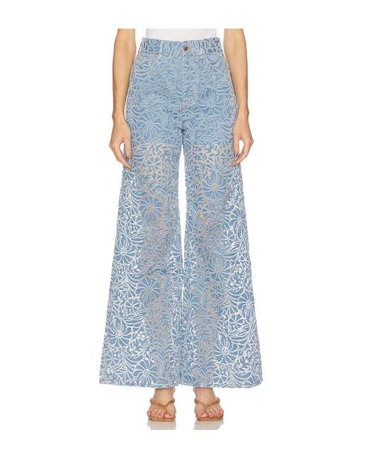 Veronica Beard Blue Taylor High Rise Wide Leg