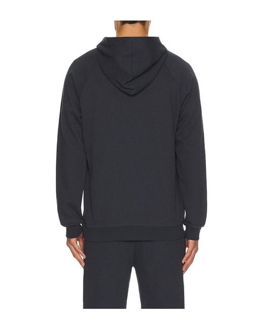 Barefoot Dreams Blue Waffle Thermal Hoodie for men