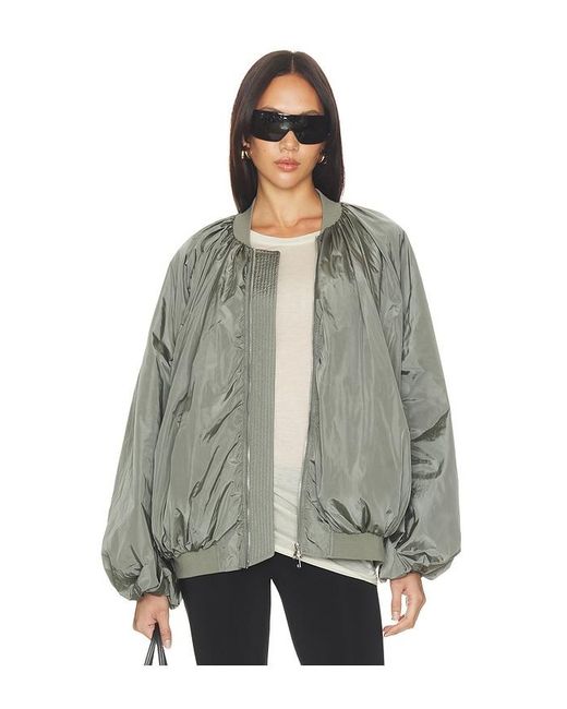 Agolde Gray Raffi Bomber Jacket