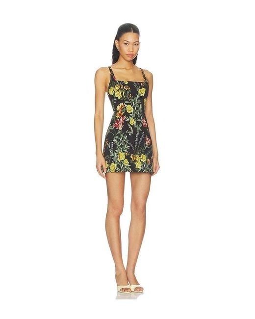 Alice + Olivia Multicolor Julia Scoop Neck Mini Dress