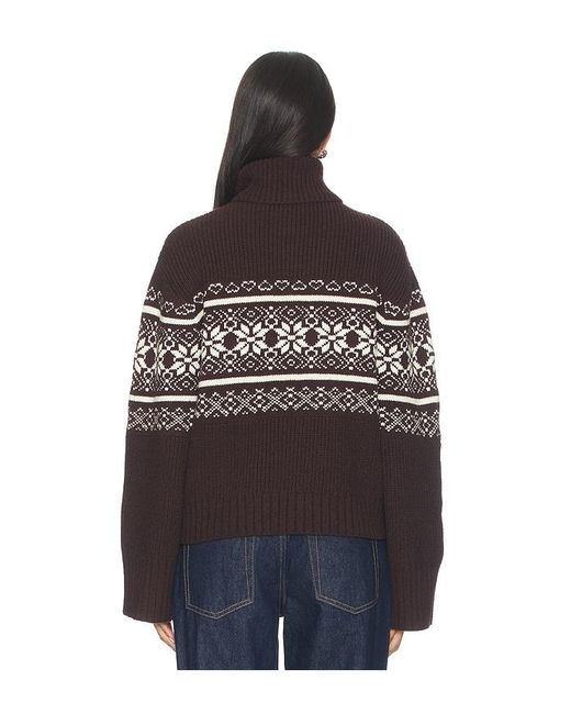 Lovers + Friends Black Chesca Fair Isle Turtle Neck Sweater