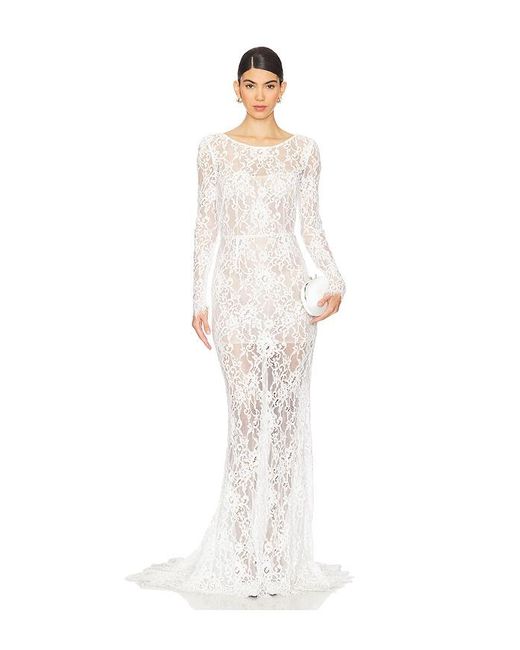 Bronx and Banco White Colette Lace Gown