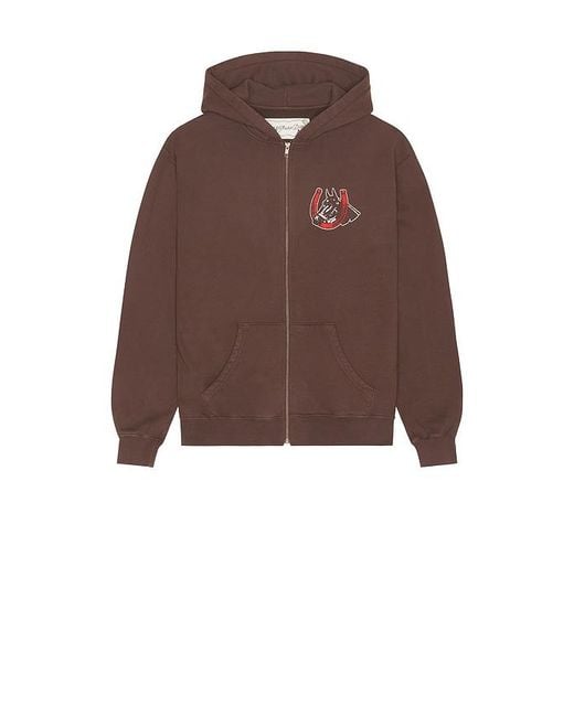 One Of These Days Brown Valley Riders Zip Up Hoodie for men