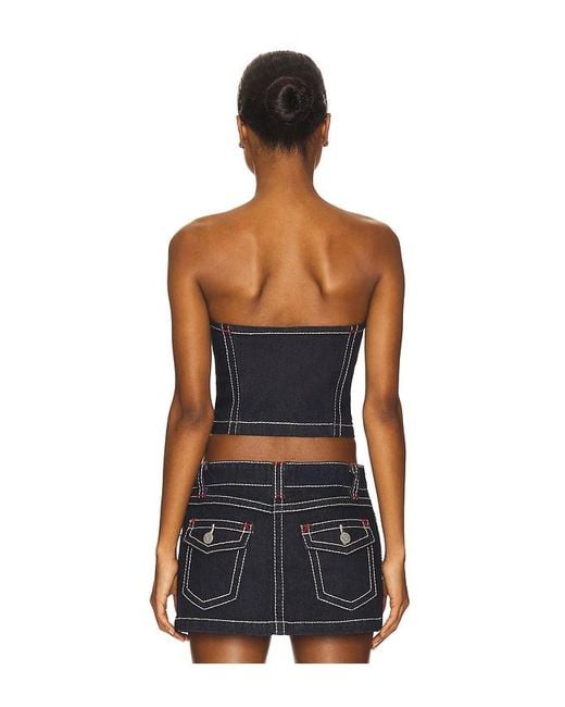 A.Brand Blue Cameron Denim Bustier