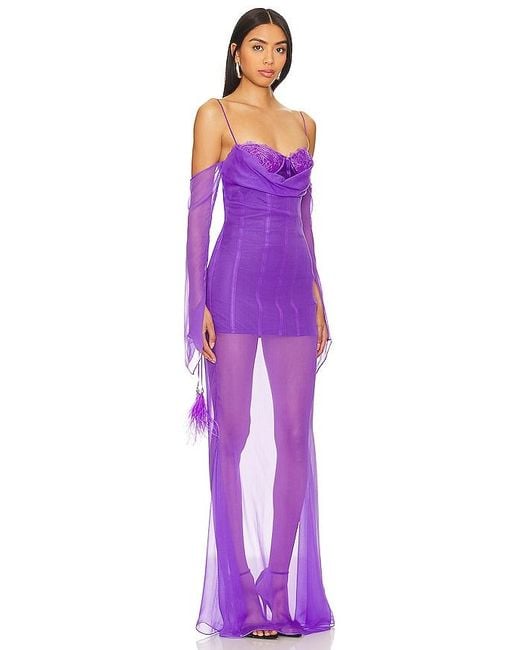 retroféte Purple Meredith Dress