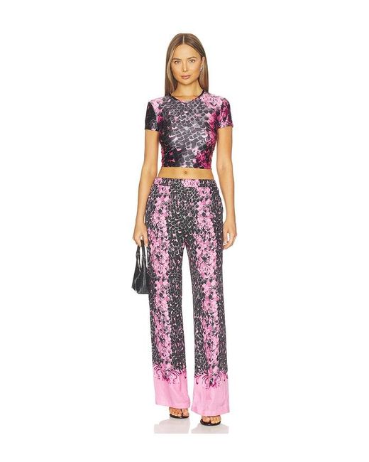 Versace Jeans Couture Red Reptile Scale Pant