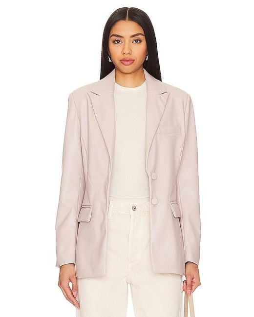 Steve Madden Pink Aria Faux Leather Blazer