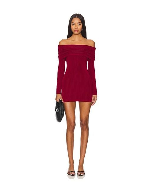 superdown Off-Shoulder Textured Mini Dress