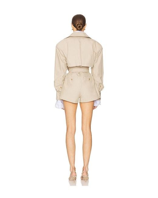 Helsa Natural The Short Trench Jumpsuit